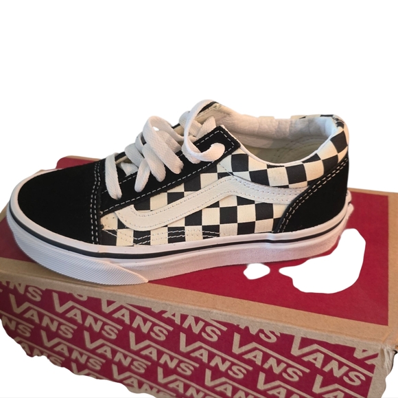 Vans Other - VANS Old School Kids Checkers Black And White New In Box